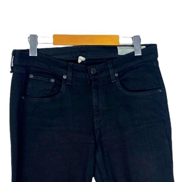 Rag & Bone Women's Black Coal Destroyed Skinny Raw Hem Stretch Denim  Jean US 28 - Picture 3 of 16